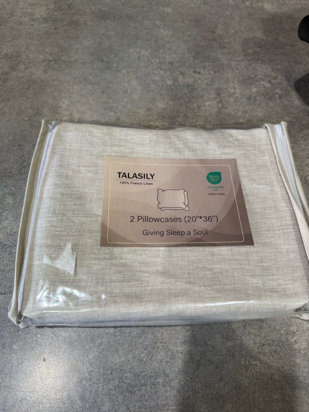 Natural Linen Pillowcases - Set of 2, Light Beige